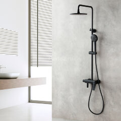 Смеситель Lemark Bronx LM3762BL для ванны и душа с регулируемой высотой штанги