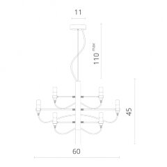 Подвесная люстра Divinare 8030/02 LM-18