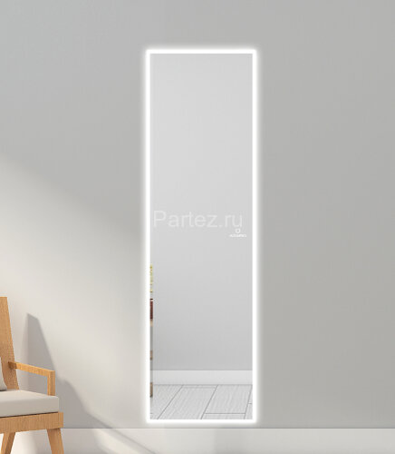 Зеркало AZARIO Elizabet 450х1600 с подсветкой, сенсорный выключатель с функцией диммера (AZ-Z-110CS)