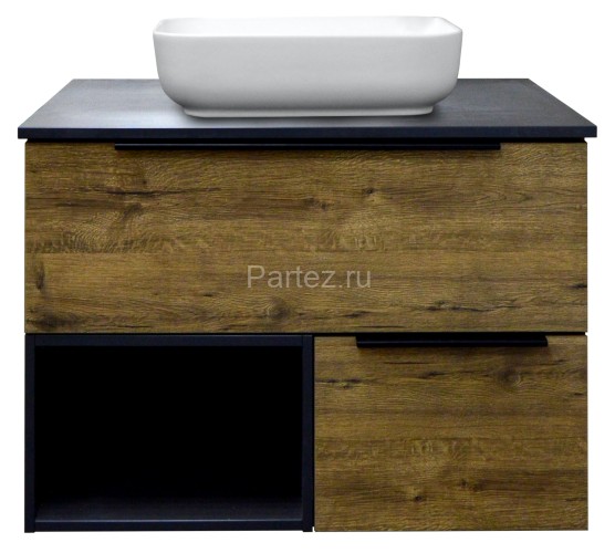 Тумба подвесная Azario Gris 90 900х500х560 с нишей, без столешницы, цвет Дуб Веллингтон (CS00080423)