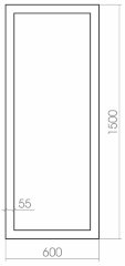 Зеркало Azario Монреаль 600х1500 напольное Венге (ФР-00001409)