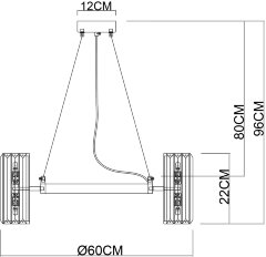 Подвесная люстра Arte Lamp A1049SP-12GO