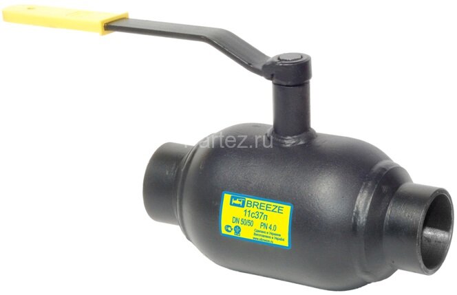 Кран шаровой стальной 11с37п Dу 20 Pу40 с-с