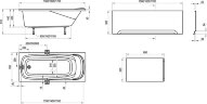 Ванна акриловая Ravak VANDA II 160x70 белая