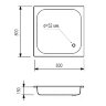 Поддон для душа стальной ВИЗ Antika 80x80 Белый (APS-80101)
