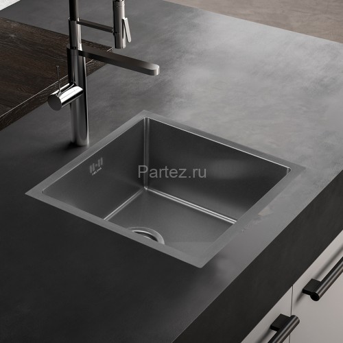 Мойка 4545 MELANA ProfLine 1,2/220 САТИН врезная квадратная D4545H