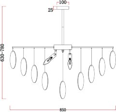 Потолочная люстра Freya FR5104PL-08BS
