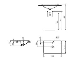 Раковина Ideal Standard Connect E504401 58х42 см, белая (E504401)