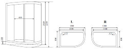 Timo Comfort T-8802 P L Clean Glass душевая кабина (120*85*220), шт