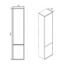 Х Шкаф-колонна Roca LAKS, правый белый