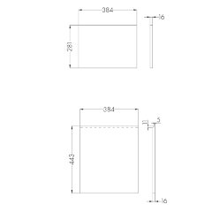 Фасад для тумбы Aquaton Лондри 40 Дуб Сантана (1A274901LH0C0)