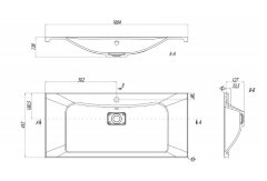 Раковина AQUATON Брук 1000, белая (1A71333KBC010)