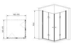 Душевой уголок Gemy Dutch Windmill S37193D-S37193A
