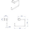 Держатель туалетной бумаги AZARIO FORNY без крышки, хром (AZ-88310A)