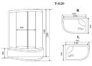 Timo Standart T-6620 Black L душевая кабина (120*85*220), шт