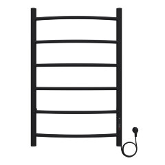Полотенцесушитель электрический AZARIO VERONA 500/800 6 секций, диммер справа, черный (AZ04858B)
