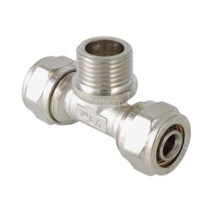 Тройник обжимной с наружней резьбой 20х1/2"х20 VALTEC
