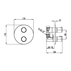 Смеситель Lemark Yeti LM7827C для ванны и душа, встраиваемый