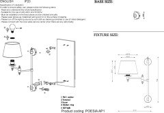 Бра Crystal Lux POESIA AP1 CHROME