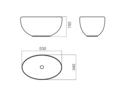 Раковина Sanita Luxe Ringo Slim, белая (WB.CT/Ringo/53-N.Slim/WHT.G/S1)