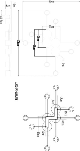 Потолочная люстра Arte Lamp A8024PL-8WH