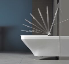 Унитаз подвесной Duravit Durastyle 373x540x393 без смывного края, с сиденьем, белый (45510900A1)