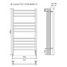 Полотенцесушитель электрический AZARIO ANCONA 500/1000 квадрат, 12 секций, диммер справа, черный (AZ