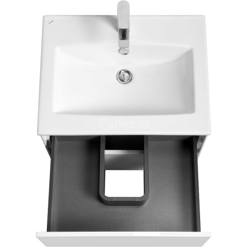 Тумба под раковину Aquaton Сохо 60 подвесная, цвет белый глянцевый (1A258001AJ010)