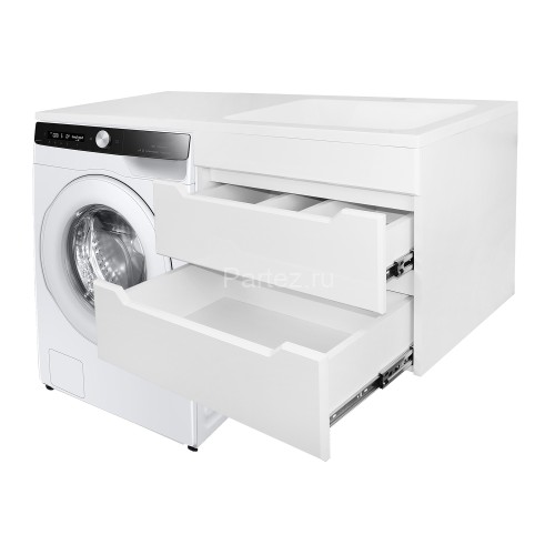 Комплект тумба Loranto Палермо 120/2 подвесная, под стиральную машинку (60), с раковиной Изабелла 12