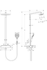27128000 Raindance Select Raindance Select E 300 2jet Showerpipe, ½' хром