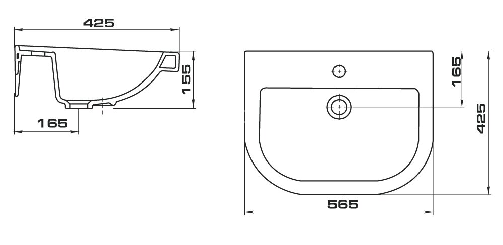 Раковина Santeri Pro, белая (1.3115.5.S00.10B.0)
