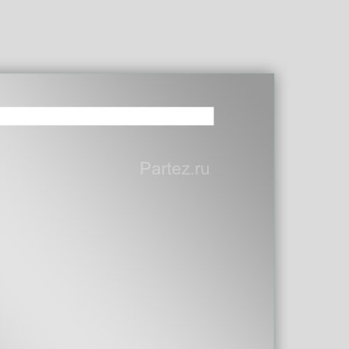 Зеркало AZARIO Lorna 800х700 с подсветкой, сенсорный выключатель с функцией диммера, часы (AZ-Z-029C