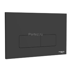 Кнопка смыва IDROSPANIA Andrea двойная, черная матовая (30354)