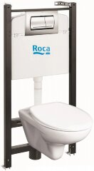 ПЭК Roca MITOS L (унитаз + сидение с микролифтом + инсталляция + кнопка)