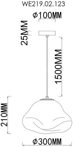 Подвесной светильник Wertmark WE219.02.123