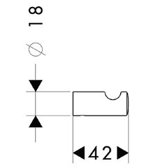 41611000 Logis Classic Крючок одинарный