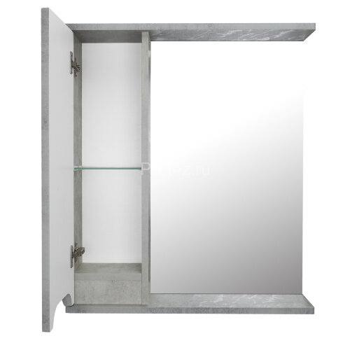 Зеркало-шкаф Loranto Florena 60 600х135х600 левый, светлый бетон (CS00086983)