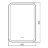 Зеркало AZARIO Мальта RGB 550*800 c подсветкой и диммером, мульти-цвет, сенсорный выключатель (LED-0