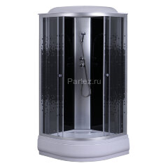 Душевая кабина Loranto 100х100х215 поддон 25см, мозаичный узор, прозрачное стекло 4мм, профиль хром (CS661025K100)