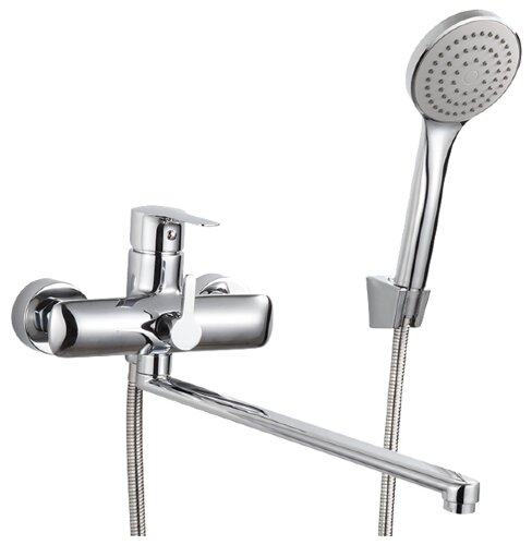 Смеситель одноручный (35мм) для ванны, с плоск.изливом 320мм, диверт.с кер.пласт., хром V35-32