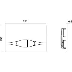 Клавиша двойного смыва Jacob Delafon хром (E29027-CP)