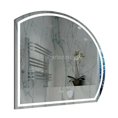 Зеркало AZARIO Lima D800 700х700 с подсветкой, угловое, сенсорный выключатель с функцией диммера (AZ