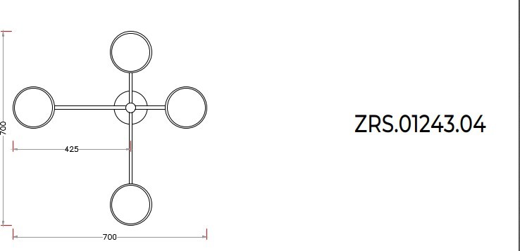 Потолочная люстра Zortes ZRS.01243.04