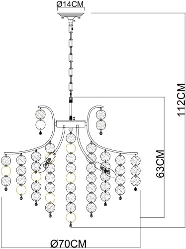 Подвесная люстра Arte Lamp A4089LM-8AB