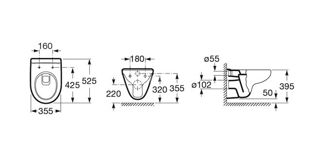 ПЭК: Roca VICTORIA  Унитаз + сидение микролифт + инсталляция + кнопка