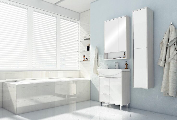 Пенал подвесной AQUATON РИКО БЕЛЫЙ/ЯСЕНЬ ФАБРИК (1A216603RIB90)