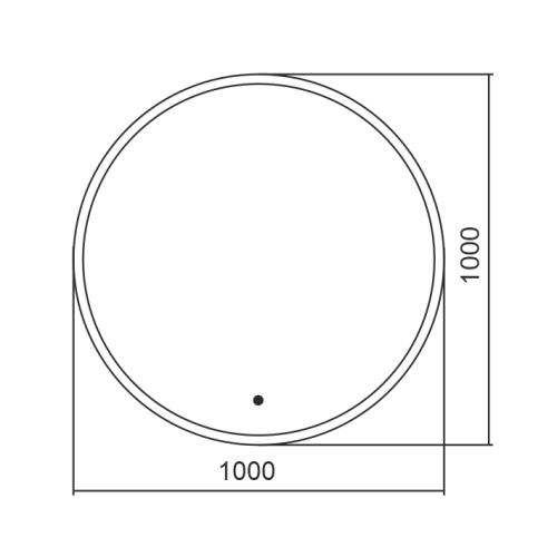 Зеркало AZARIO Monaco-GOLD d1000 бесконтактный сенсор, золотая рамка (LED-00002767)