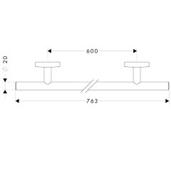 Полотенцедержатель Hansgrohe Logis 60 см, хром (40516000)