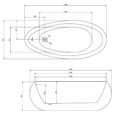 Акриловая ванна ABBER AB9243
