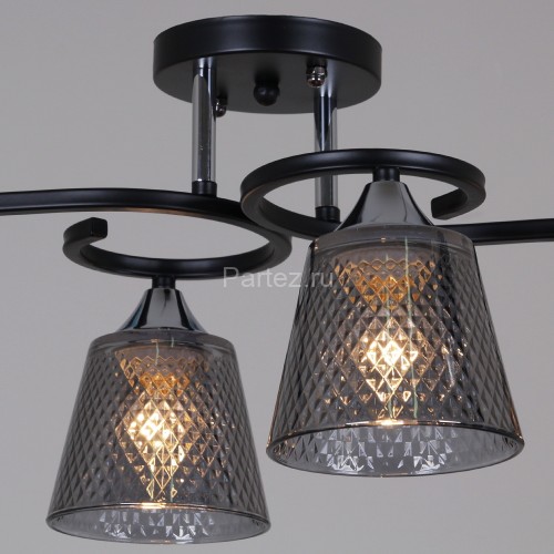 Потолочная люстра Reluce 06089-0.3-04 BK+CR